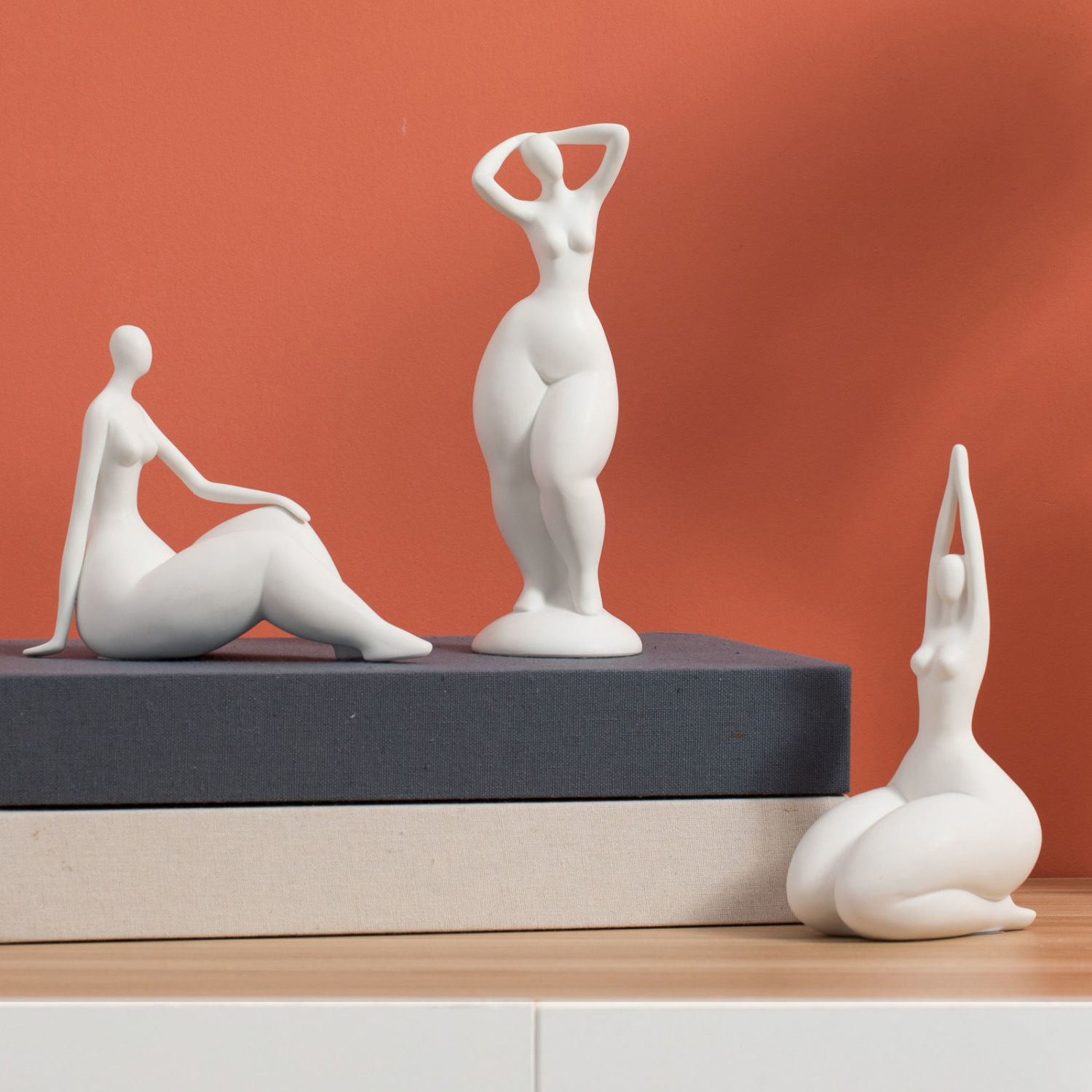 Home Office And Tv Room Ideas - Nowoczesna minimalistyczna abstrakcyjna ceramiczna figurka do