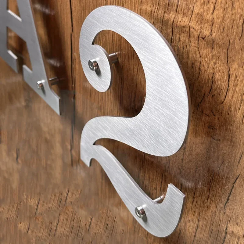 Home Office Number - 127mm/5in litery ze stali nierdzewnej numery