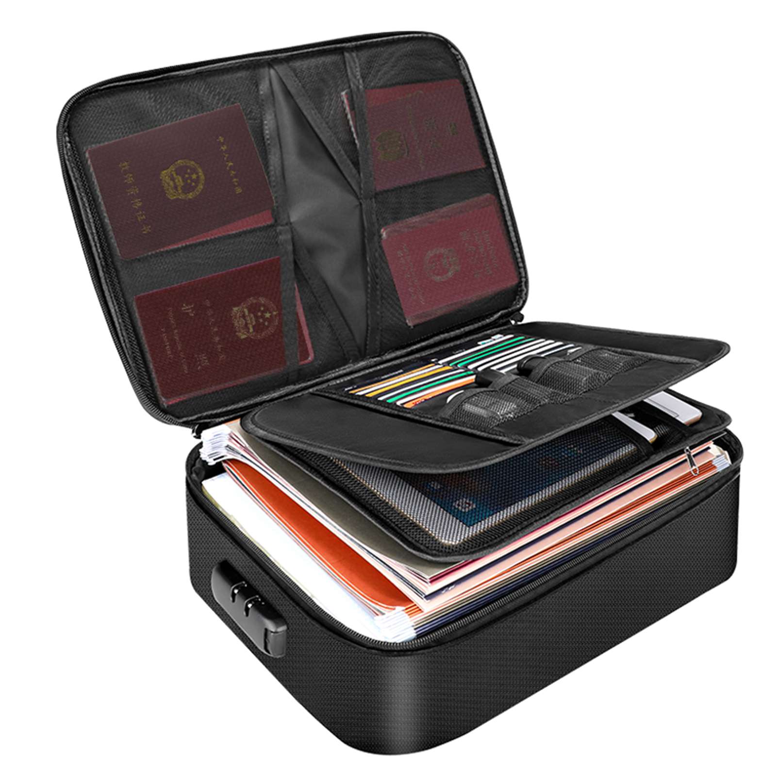 Home Office Passport - Ognioodporna torba na dokumenty z zamkiem