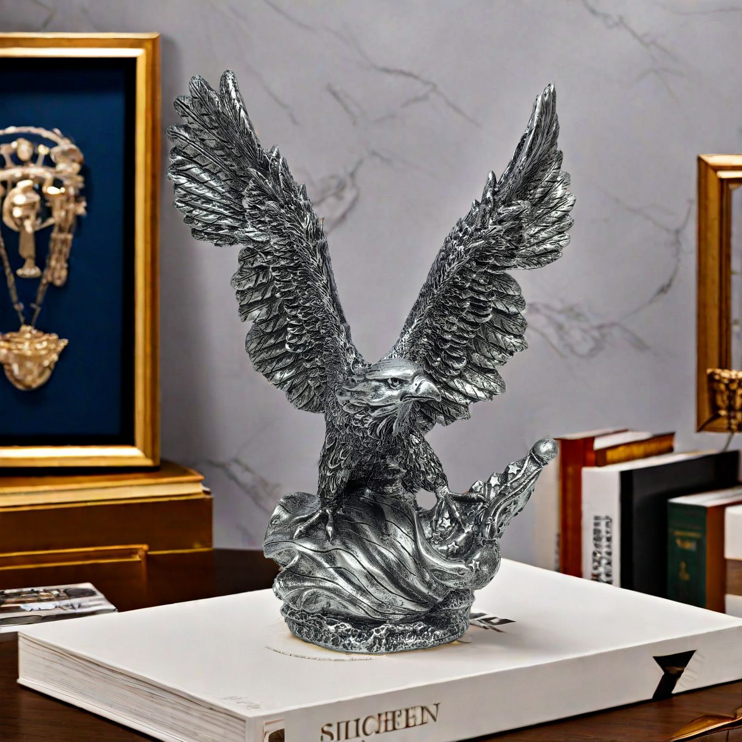 Home Office Free - Statua orła w stylu amerykańskim, ozdoba