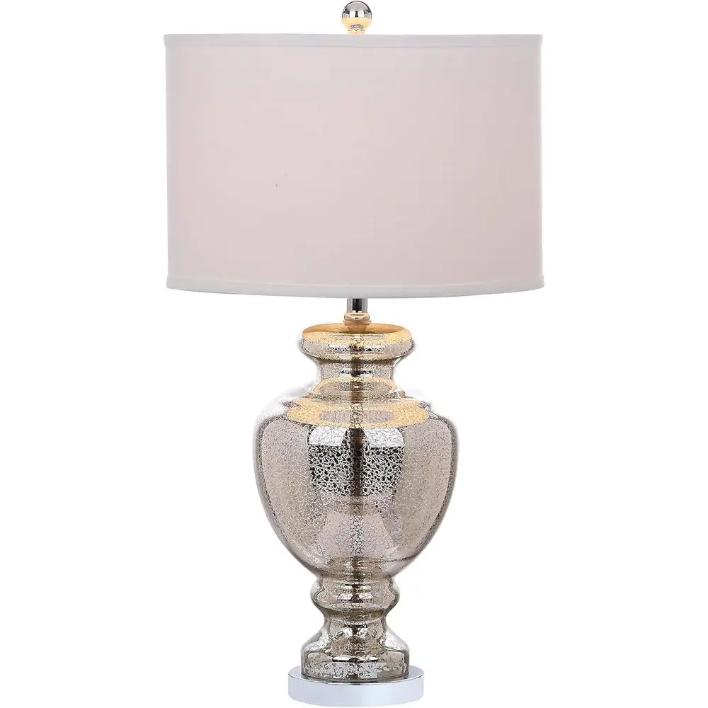 Home Office Lamp - Lampa stołowa Mercury Silver Crackle Glass,