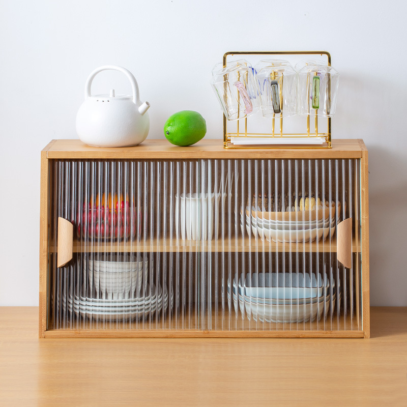 Desktop Organizer Bamboo - Japońska szafka kuchenna z litego drewna
