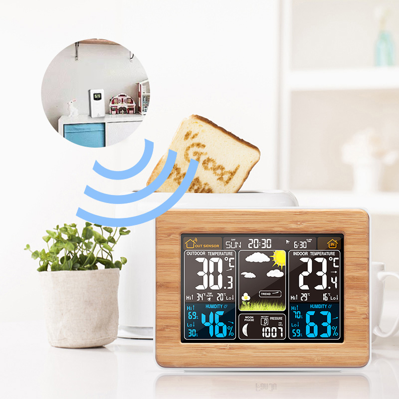 Led Desk Clock - FanJu budzik cyfrowy temperatura wilgotność bezprzewodowy