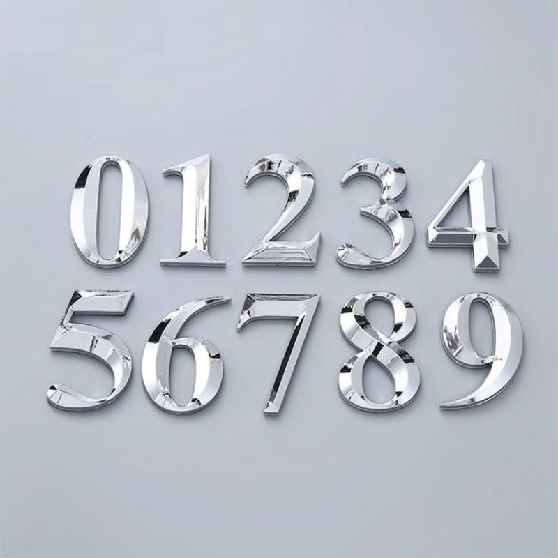 Home Office Number - 1PC samoprzylepne naklejki 3D numer pokoju