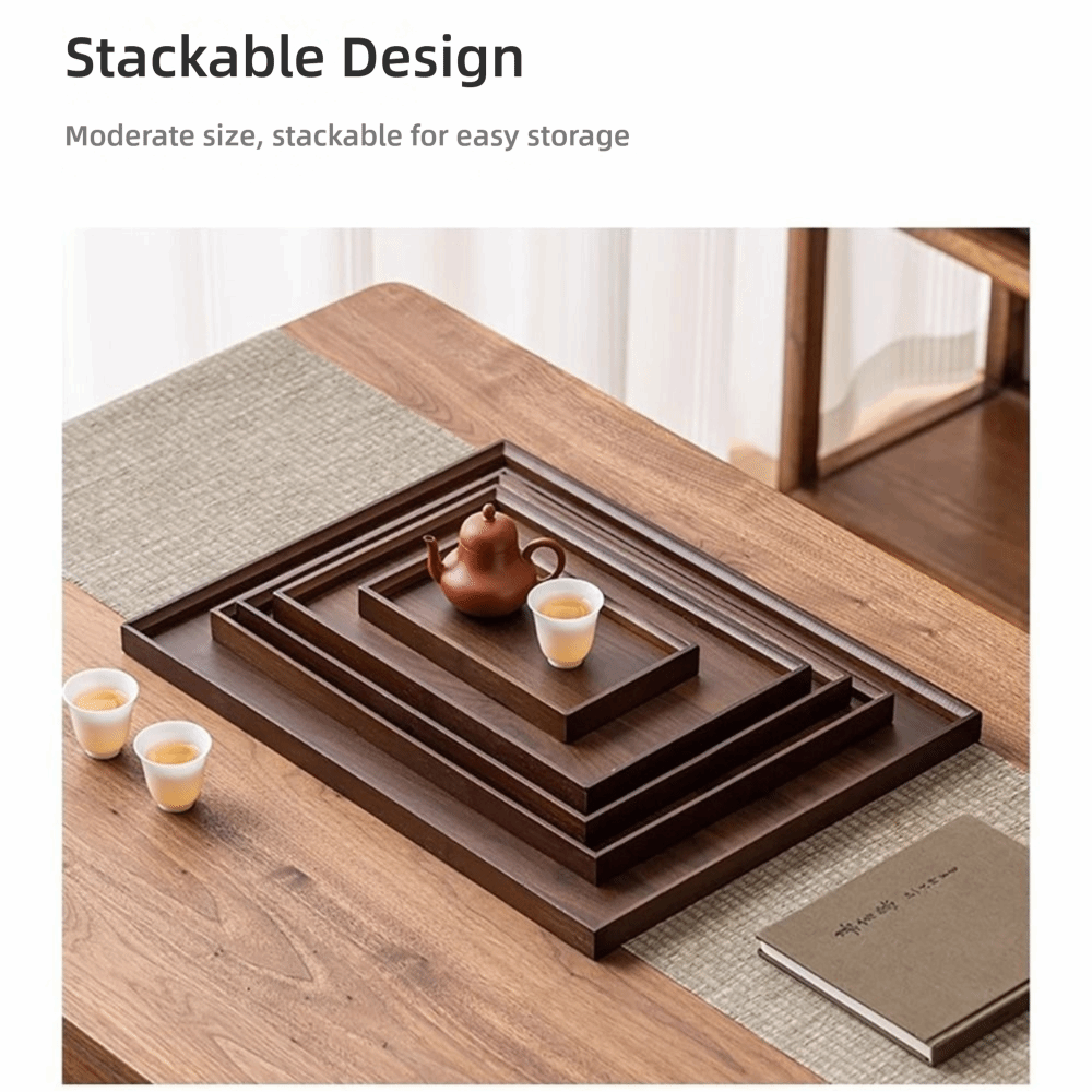 Desktop Organizer Bamboo - Taca Dekoracyjna Naturalny Bambus Drewniana Taca