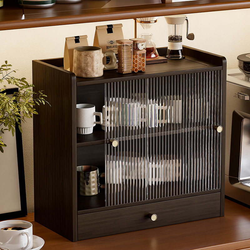 Desktop Organizer Bamboo - Szafka kuchenna z bambusa z przesuwnymi