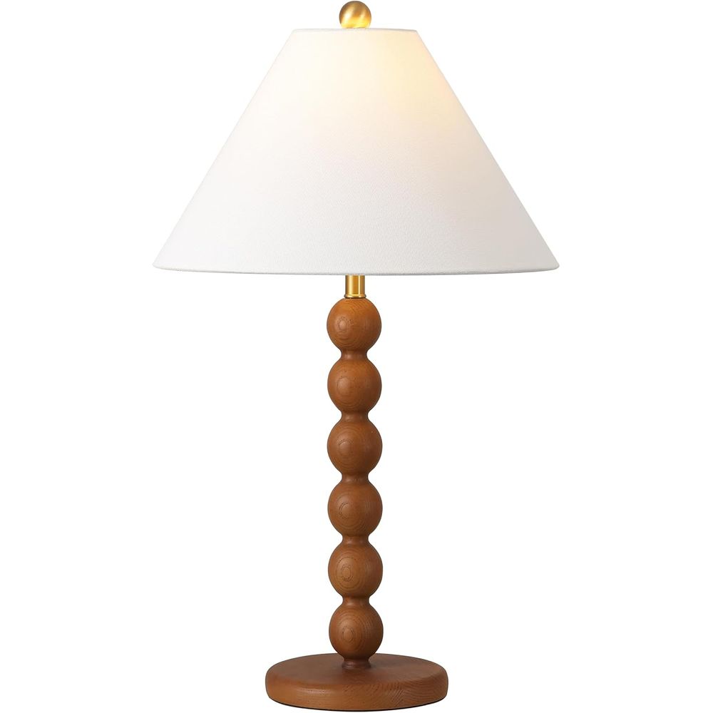 Home Office Lamp - Naturalna brązowa lampa stołowa z żywicy