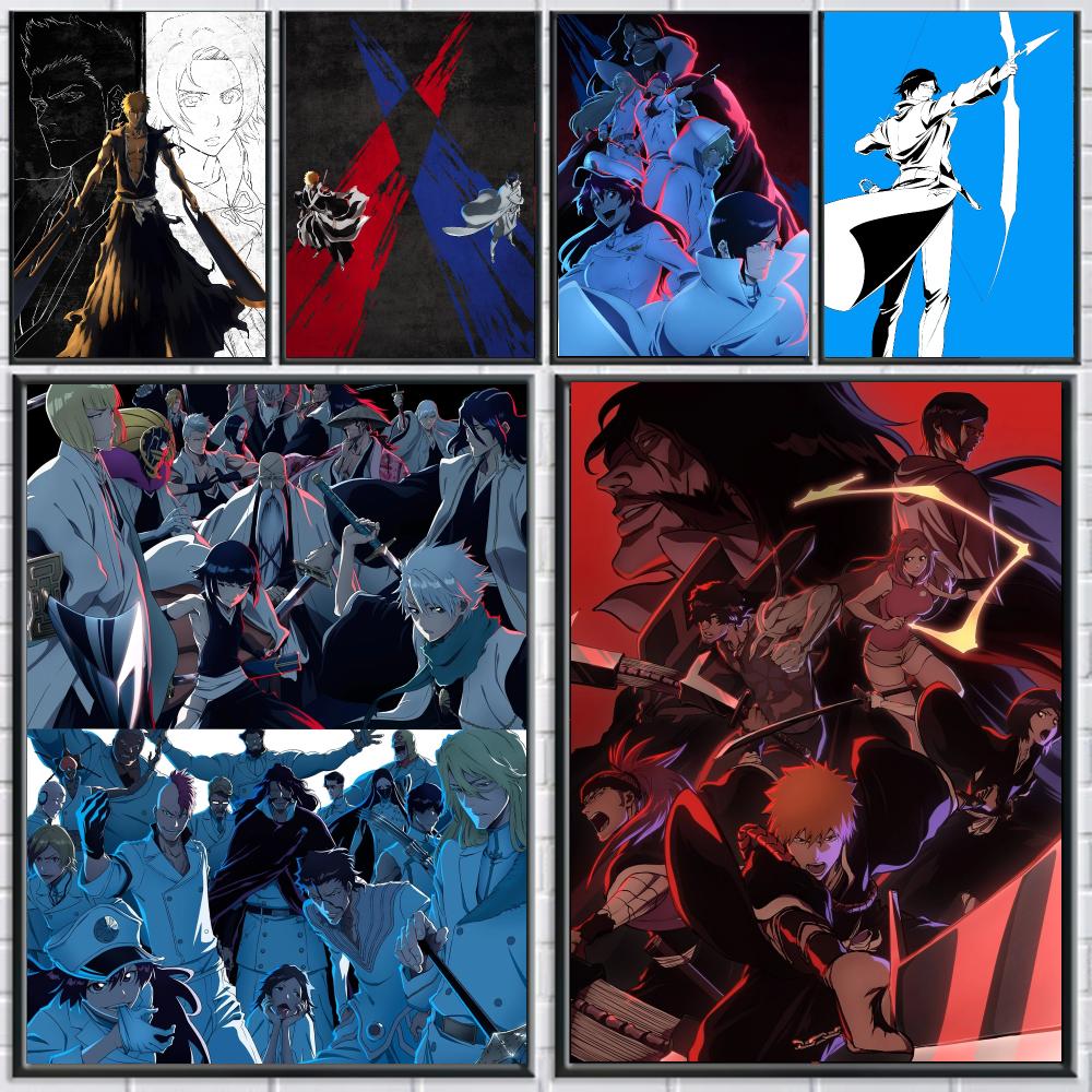 Home Office Bleaching - Anime b-Bleach-h Plakat Samoprzylepny do Dekoracji