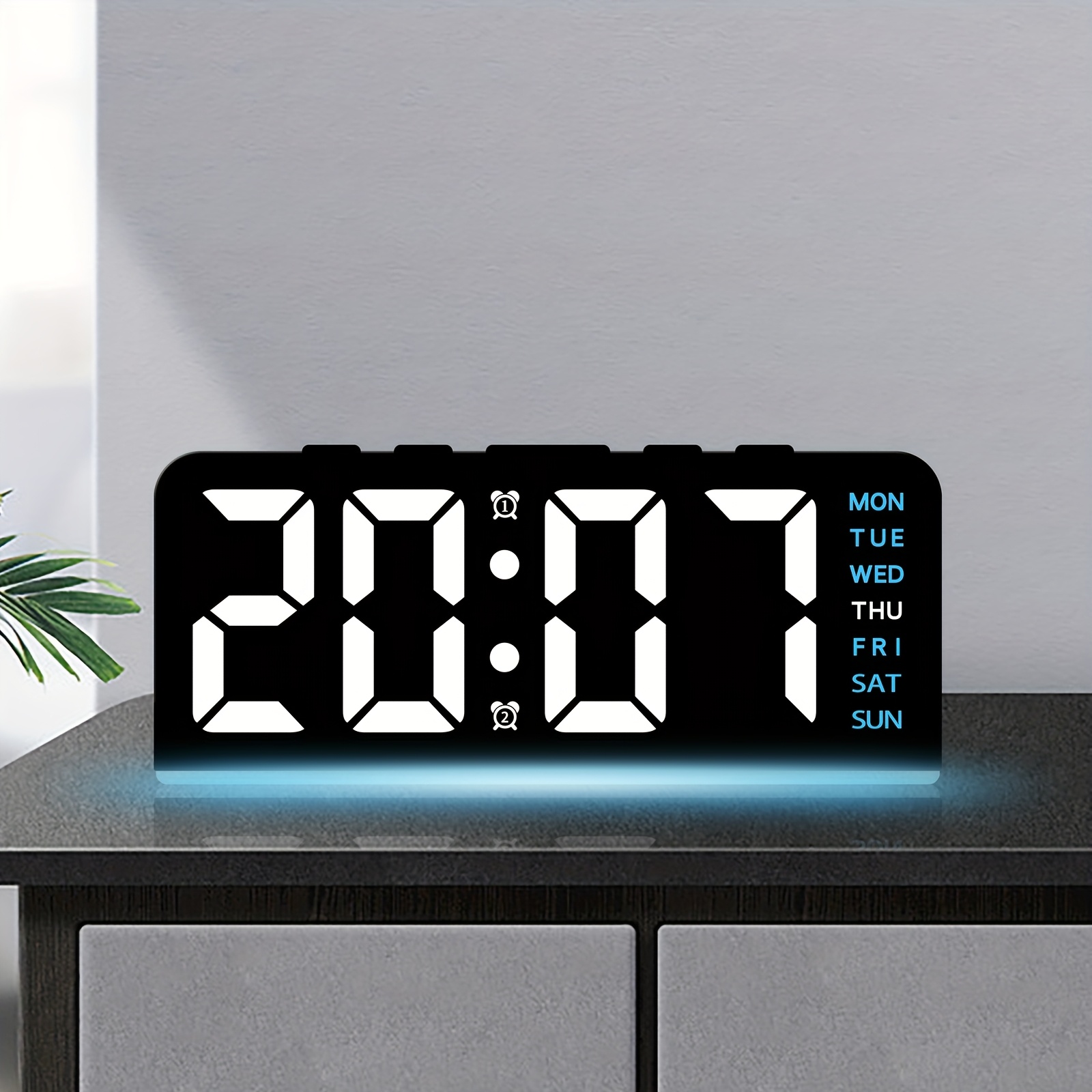 Led Desk Clock - 1 szt. Cyfrowy budzik LED z