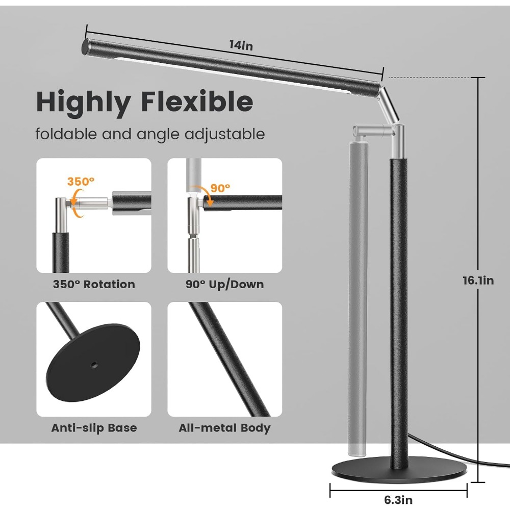 16-calowa Regulowana Metalowa  – Home Office Lamp recenzja i cena