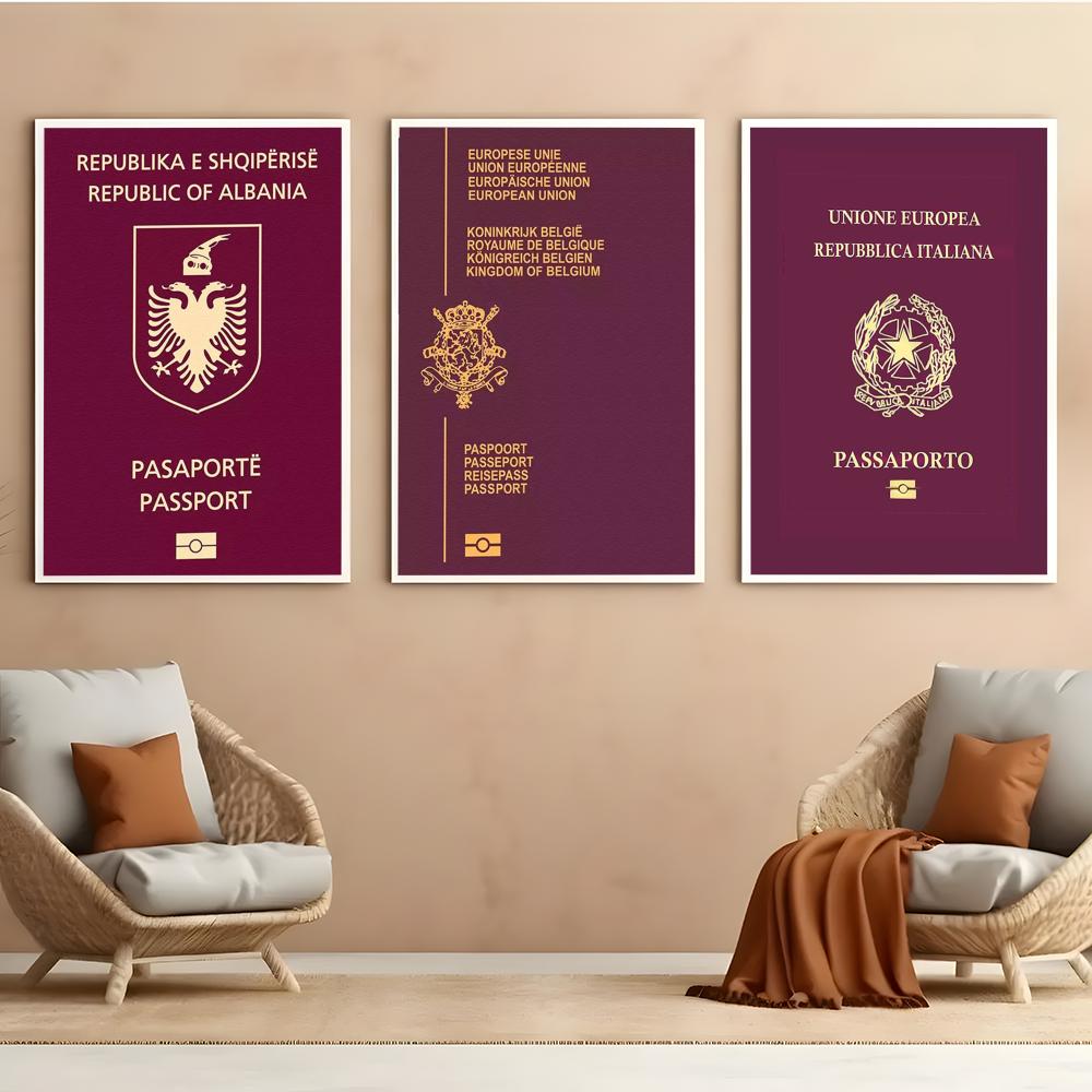 Plakat na ścianę z czerwonym t – Home Office Passport recenzja i cena