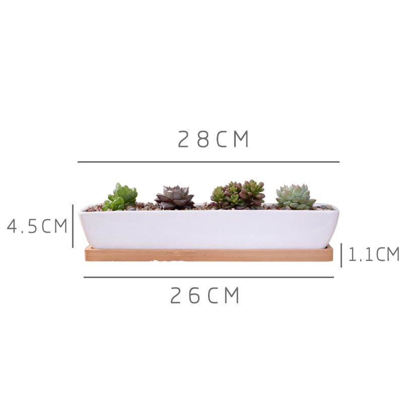 Długi prostokątny biały cerami – Desktop Organizer Bamboo recenzja i cena