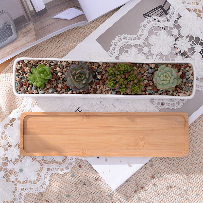 Długi prostokątny biały cerami – Desktop Organizer Bamboo recenzja i cena