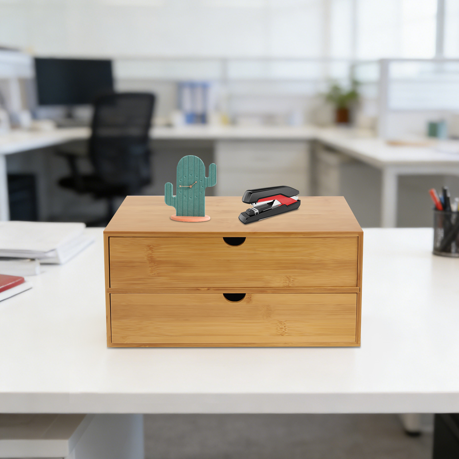Organizer na biurko, 2-szuflad – Desktop Organizer Bamboo recenzja i cena