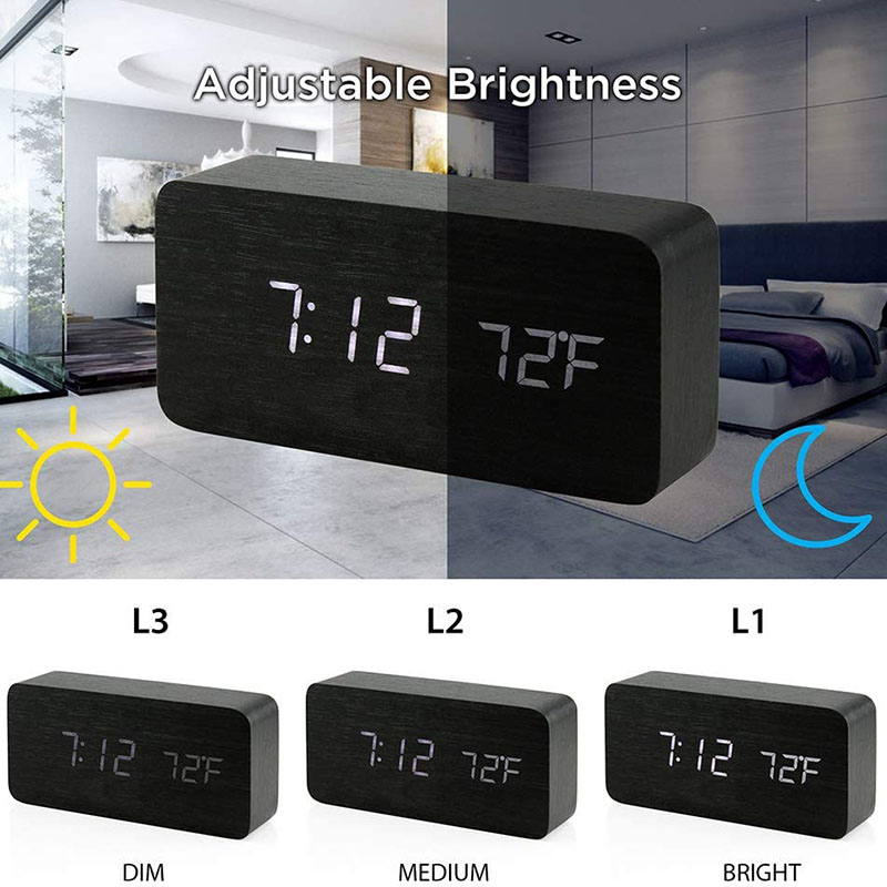 Drewniany budzik cyfrowy, budz – Led Desk Clock recenzja i cena