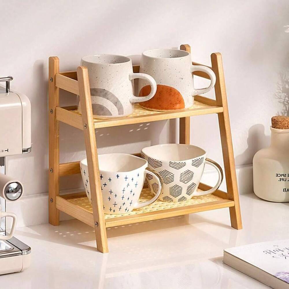 Dwupoziomowy bambusowy regał d – Desktop Organizer Bamboo recenzja i cena