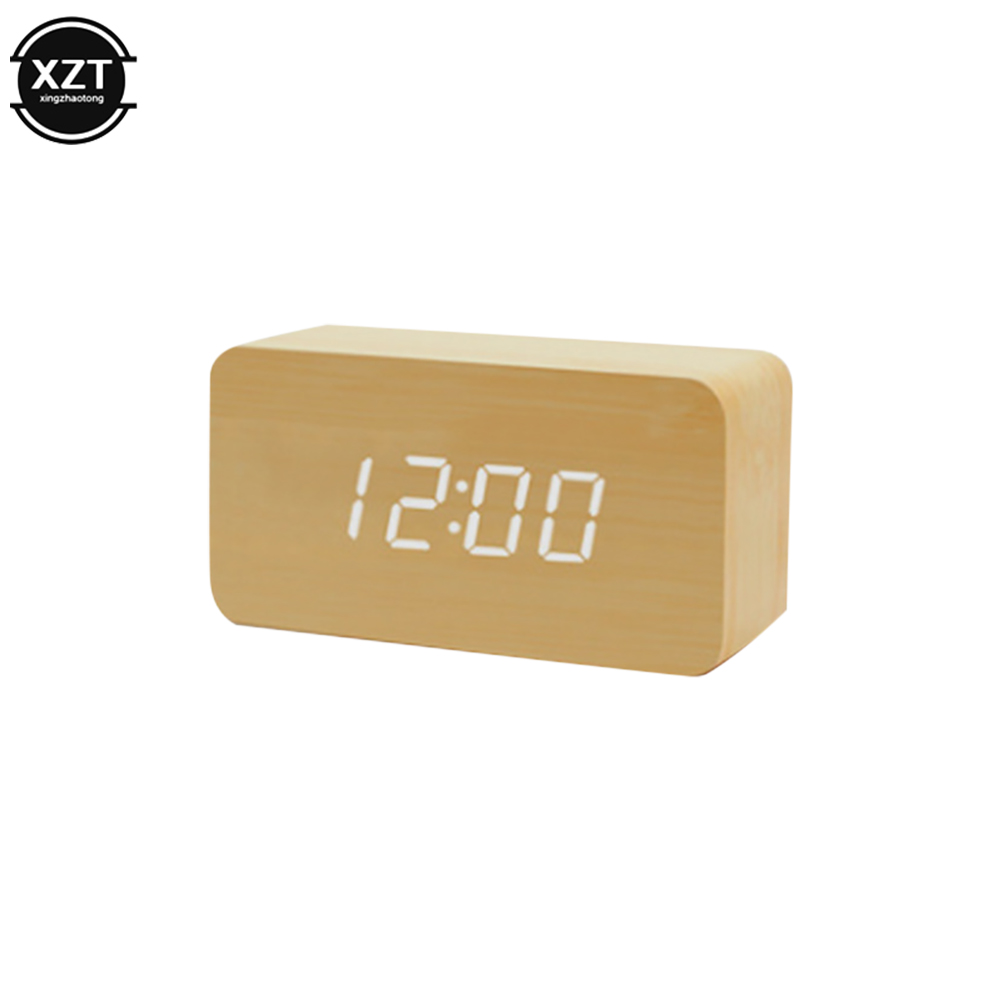 Modny budzik LED Drewniany zeg – Led Desk Clock recenzja i cena