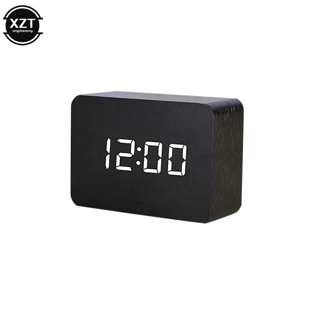 Modny budzik LED Drewniany zeg – Led Desk Clock recenzja i cena