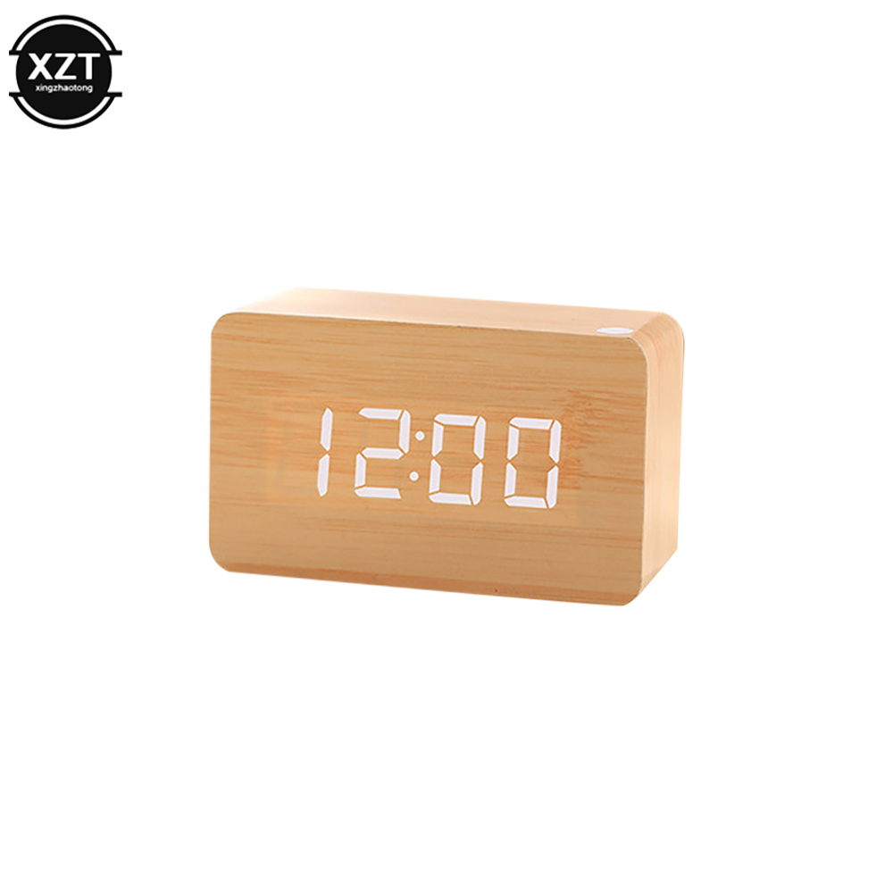 Modny budzik LED Drewniany zeg – Led Desk Clock recenzja i cena