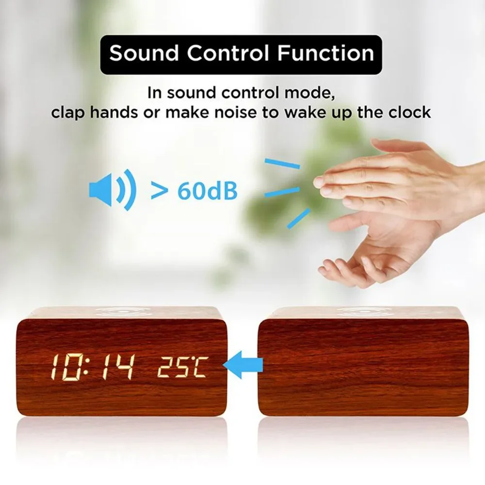 Budzik LED Cyfrowy drewniany z – Led Desk Clock recenzja i cena
