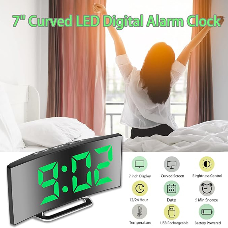 Cyfrowy budzik LED z zakrzywio – Led Desk Clock recenzja i cena