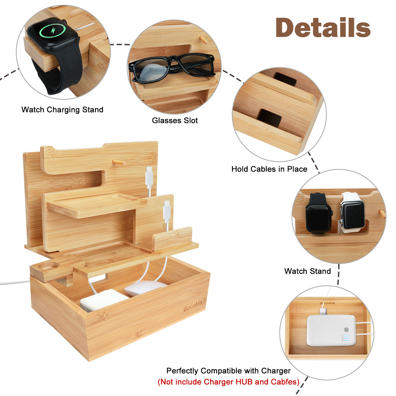 Organizer na biurko z bambusa, – Desktop Organizer Bamboo recenzja i cena