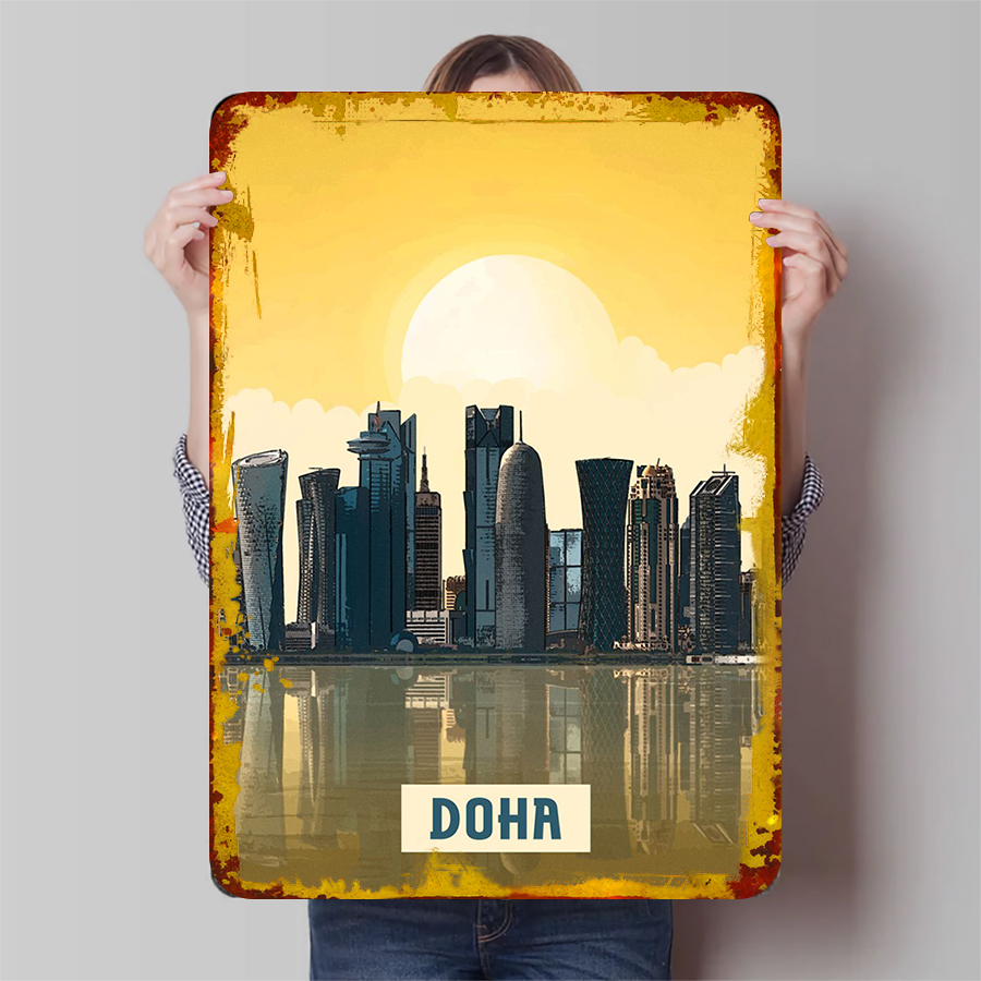 Doha Skyline Metal Wall Art Qa – Home Office Qatar recenzja i cena
