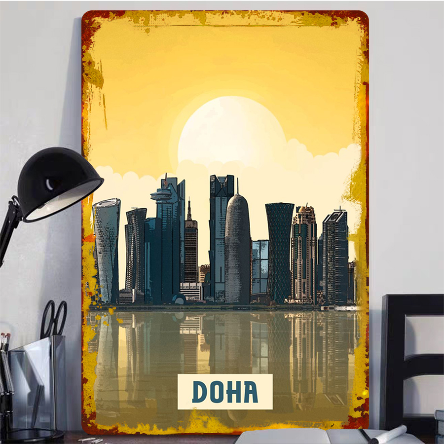 Doha Skyline Metal Wall Art Qa – Home Office Qatar recenzja i cena