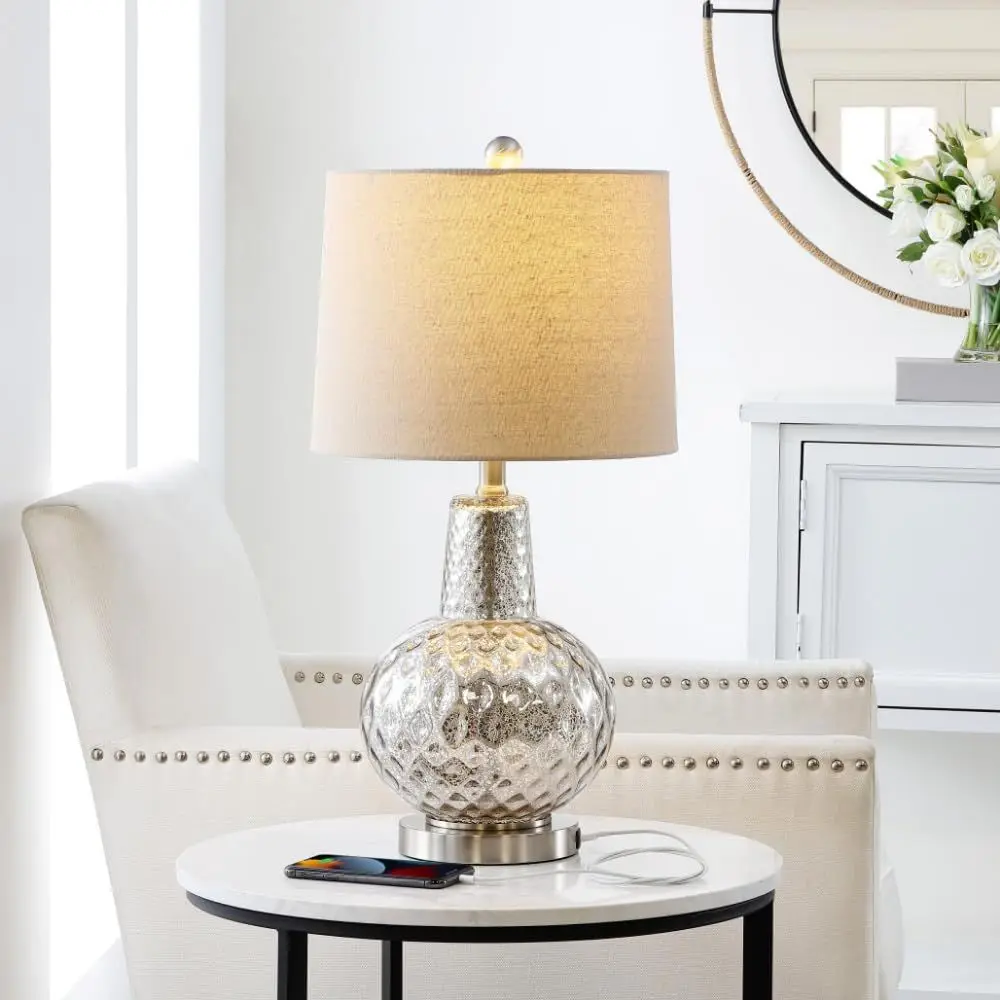 24-calowa srebrno-kremowa lamp – Home Office Lamp recenzja i cena